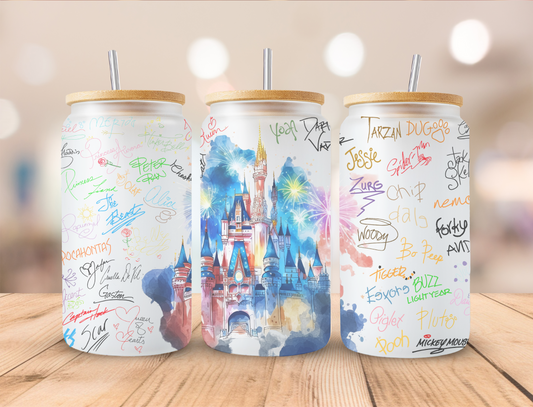 Castle Autograph Glass Can